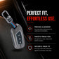 Metal Silicone Key Cover Compatible for MG Hector | MG Windsor | MG Astor | MG Gloster 3 Button smart key)