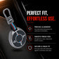 Metal Silicone Car Key Cover Compatible For TATA Harrier EV 4 button Smart Key.