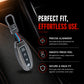 Metal Silicone Key Cover Compatible for Nissan Sunny | Terrano | Magnite (2 button smart key)