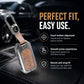 Metal Leather Brown Car Key Cover Compatible For Honda : City, Civic, Jazz, Brio, Amaze, Cr-v, Wr-v, Br-v, Mobilio (4B Smart Key)
