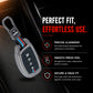 Metal Silicone Key Cover Compatible for Hyundai: Alcazar, Creta 2021 onwards (4 button smart key)