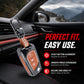 Metal Sapphire Key Cover With Key Chain Compatible with Toyota: Innova Crysta, Corolla Altis. (3 button flip key)