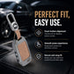 Metal Leather Brown Car Key Cover Compatible For kia : Seltos, Sonet, Carens, Carens Clavis  (3 Button Flip Key)