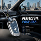 Metal Key Cover With Key Chain Compatible With BMW GT-Series | X-Series | M-Series | 3-Series | 5-Series | 7-Series 3 Button Smart Key