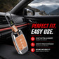 Metal Sapphire Key Cover With Key Chain Compatible withKia Seltos, Kia Sonet,Kia Carens (3 Button Flip Key)