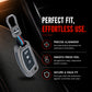 Metal Silicone Key Cover Compatible for Ford EcoSport | Aspire | Freestyle Flip Key only (3 Button Flip Key)