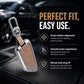 Metal Leather Brown Car Key Cover Compatible For BMW X1, X3, X6, X5, 5 Series, 6 Series, 7 Series