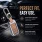 Metal Leather Key Cover Compatible For Suzuki : Swift, Dzire, Baleno, Ertiga, Vitara, Brezza, Fronx, Jimny XL6, & Toyota: Glanza, Urban Cruiser Hyryder
