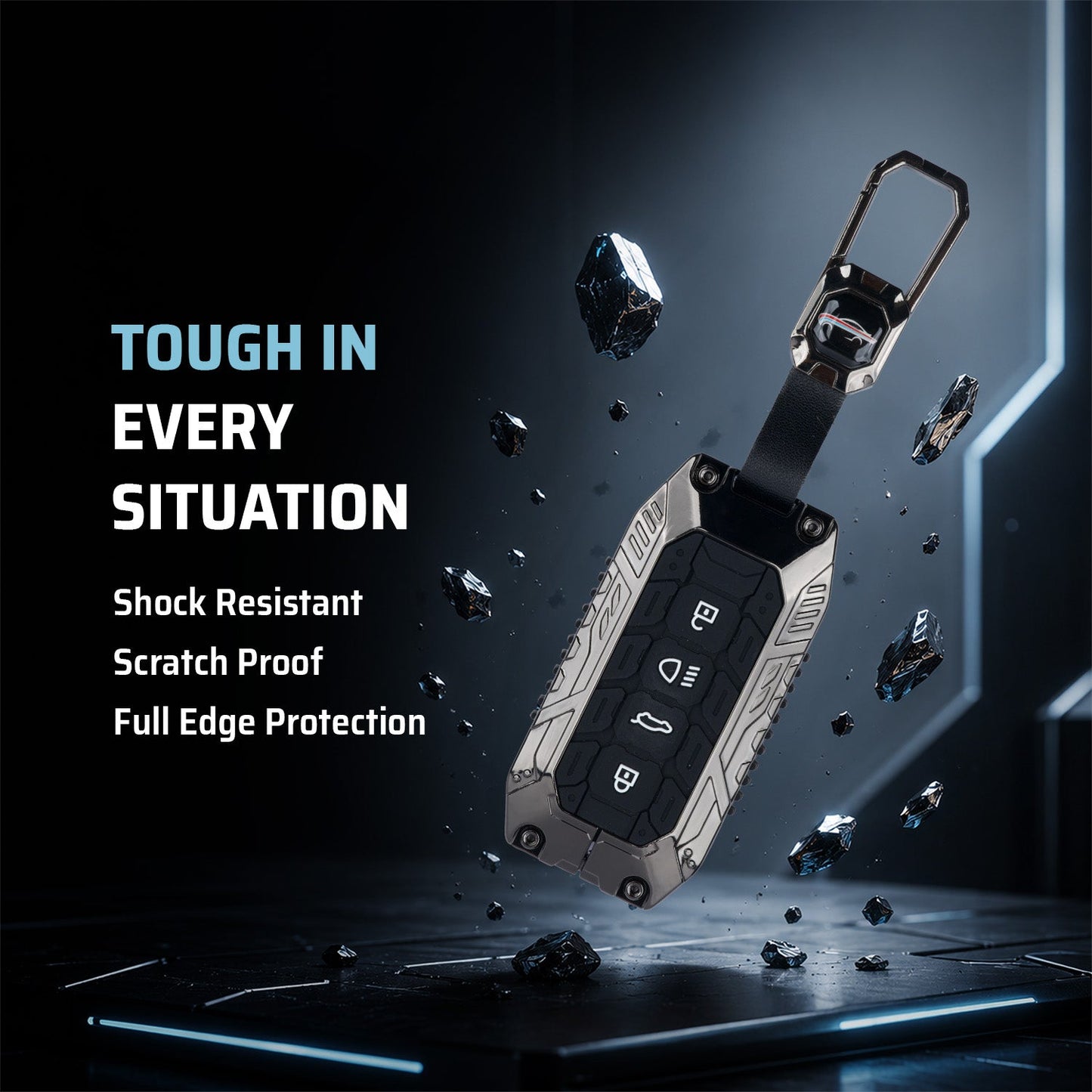 Transformer Car Key Cover Compatible For Tata Sierra 2025, Curvv, Curvv EV (4 Button Smart Key)