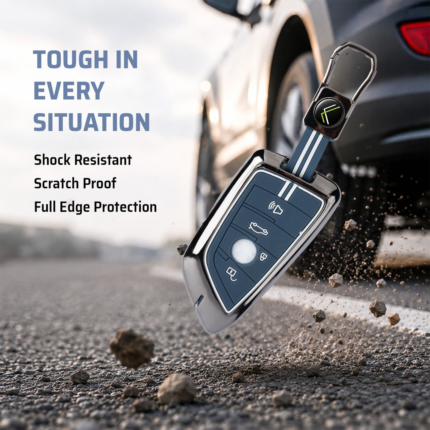 metal silicon Car Key Cover Compatible For BMW X1, X3, X6, X5, 5 Series, 6 Series, 7 Series
