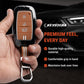 Metal Sapphire Key Cover With Key Chain Compatible with Kia Seltos, Kia Sonet,Kia Carens,Kia Carnival (3 Button Smart Key)