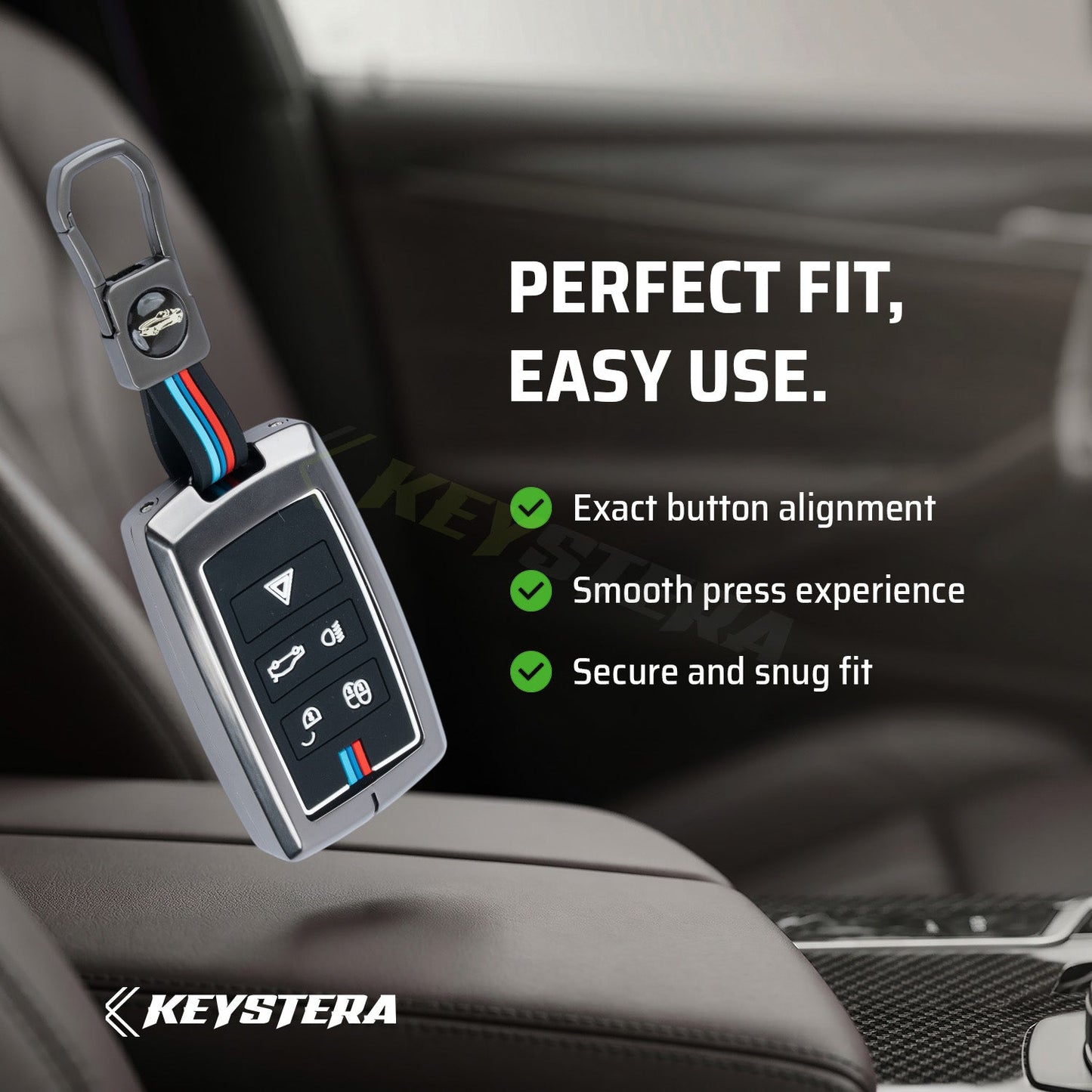 metal silicon Car Key Cover Compatible For Land Rover | Range Rover | Jaguar 5 Button Smart Key