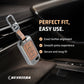 Metal Leather Brown Car Key Cover Compatible For Mahindra: Thar, Bolero, Scorpio, Scorpio-N, XUV700, XUV400, XUV3x0, XUV300, TUV300, Marazzo (3 button flip key)