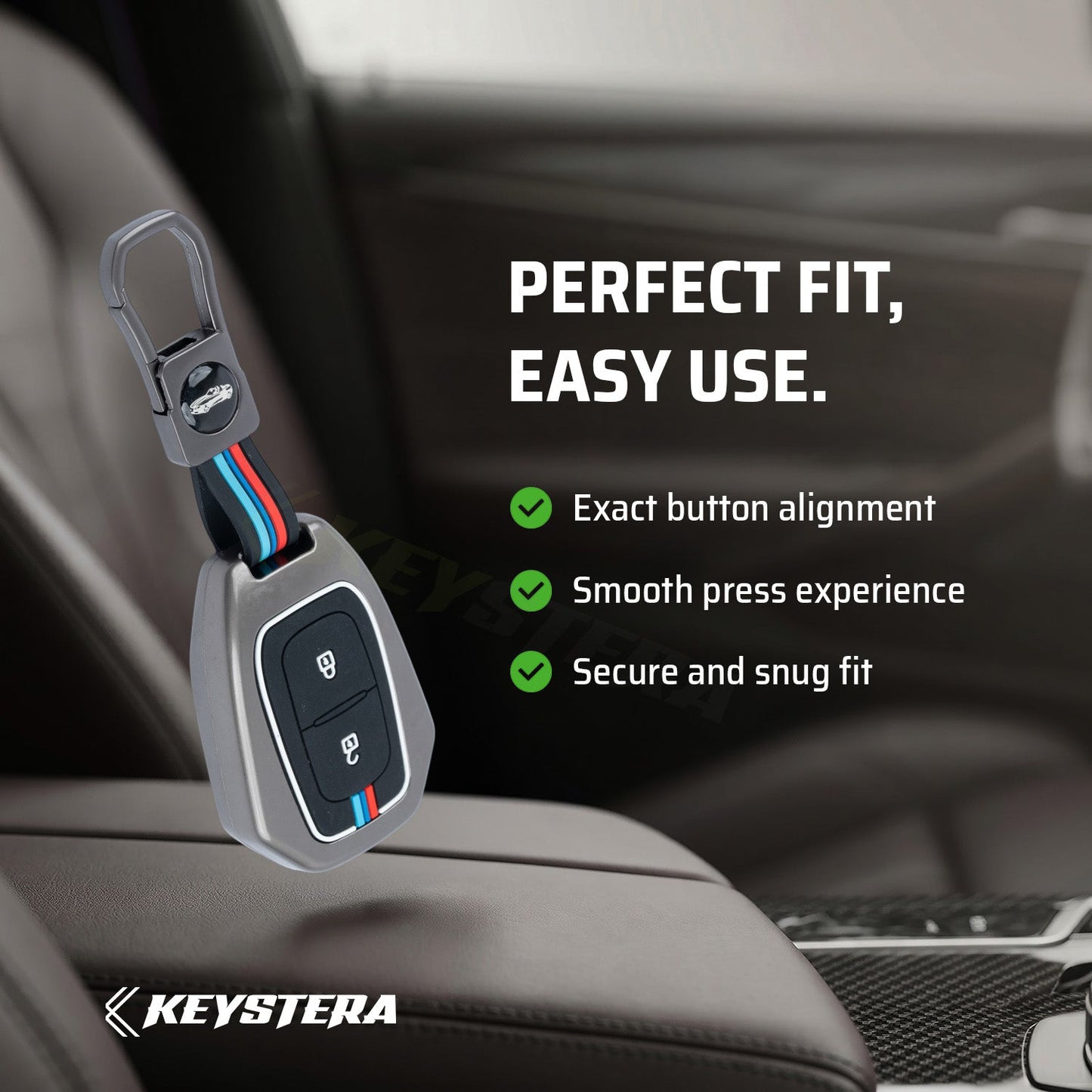 Metal Silicone Key Cover Compatible for Renault Triber | Kwid | Duster | Datsun redi-GO Flip type Key