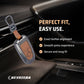 Metal Leather Key Cover Compatible for Ford Ecosport | Endeavour | Freestyle | Aspire | Figo (2 button Smart Key)
