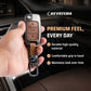 Metal Leather Brown Car Key Cover Compatible For Skoda : Octavia, Fabia, Laura, Superb, Rapid, Yeti & Volkswagen : Polo, Vento, Jetta, Ameo (3 Button Flip Key)