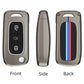 Metal Silicone Car Key Cover Compatible For Tata: Nexon, Harrier, Safari, Altroz, Punch, Tiago, Tigor, Zest, Bolt, Hexa (3 button Flip Key)