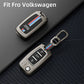 Metal Silicone Car Key Cover Compatible For Skoda : Octavia, Fabia, Laura, Superb, Rapid, Yeti & Volkswagen : Polo, Vento, Jetta, Ameo (3 Button Flip Key)