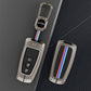 Metal Silicone Key Cover Compatible for Ford : Figo, Aspire, Ecosport, Endeavour | 3 button Smart Key