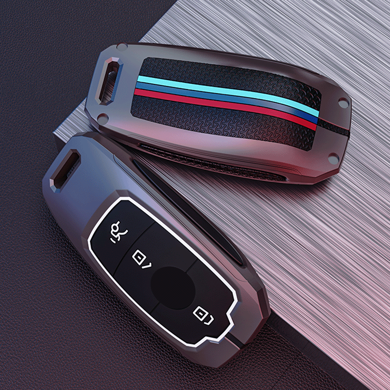 Metal Silicone Car Key Cover Compatible For Mercedes-Benz : E-Class, S-Class, A-Class, C-Class, G-Class 2020 Onwards
