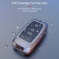 Metal Silicone Car Key Cover Compatible For Kia Seltos, Kia Sonet,Kia Carens,Kia Carnival (3 Button Smart Key)