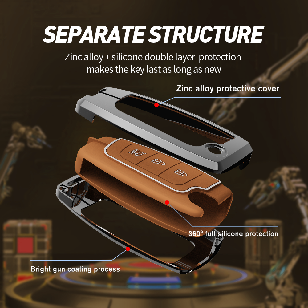 Hyundai Kona, Verna, Tucson, Venue, Aura 3 Button Flip Key cover