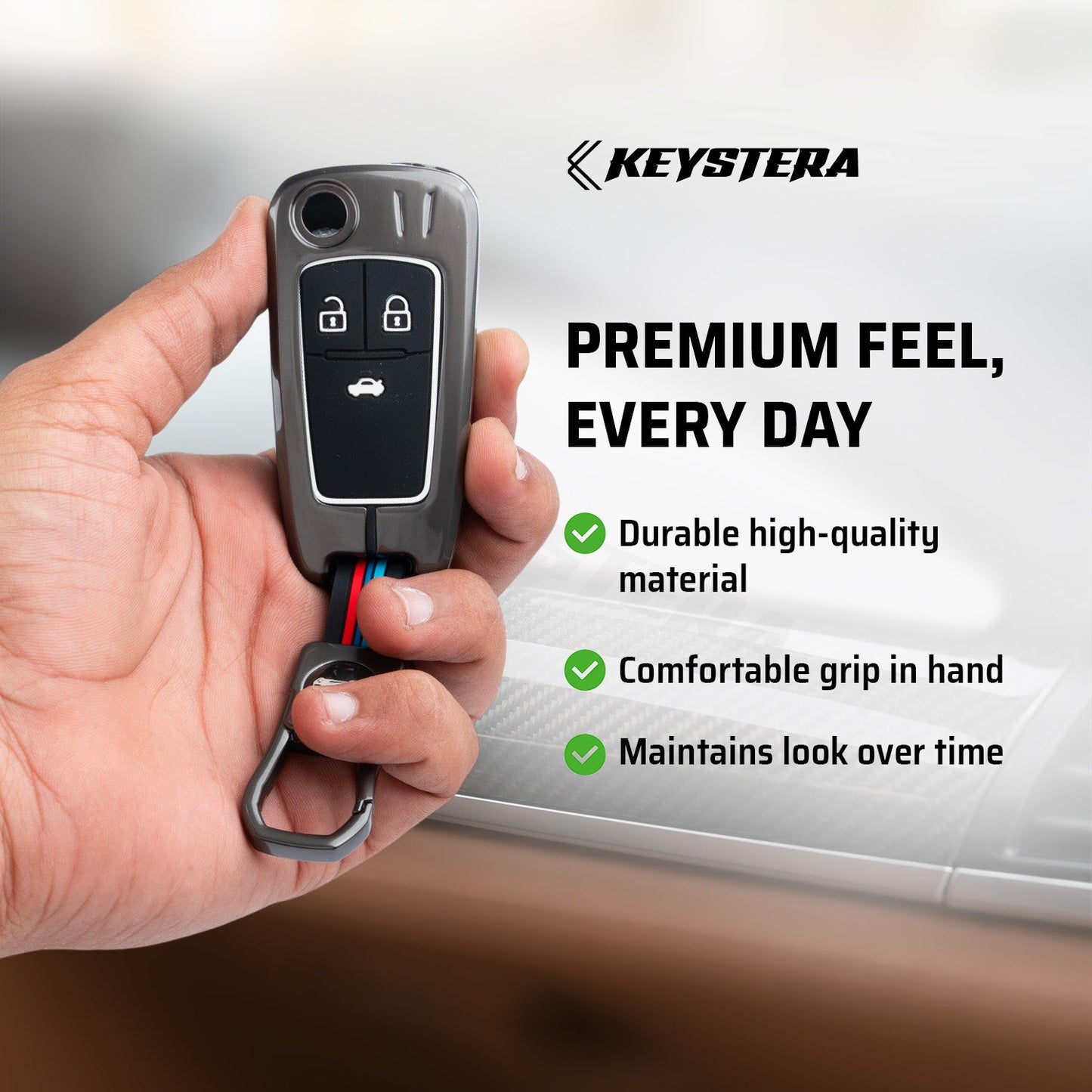 metal silicon Car Key Cover Compatible For Chevrolet Cruze | Chevrolet Beat | Avio | Spark Flip Key
