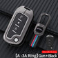 Metal Silicone Key Cover Compatible For Mahindra: Thar, Bolero, Scorpio, Scorpio-N, XUV700, XUV400, XUV3x0, XUV300, TUV300, Marazzo (3 button flip key)