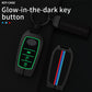 Metal Silicone Car Key Cover Compatible For Toyota: Innova Crysta, HyCross, Hilux, Fortuner, Legender, Land Cruiser, Camry (3 button smart key)