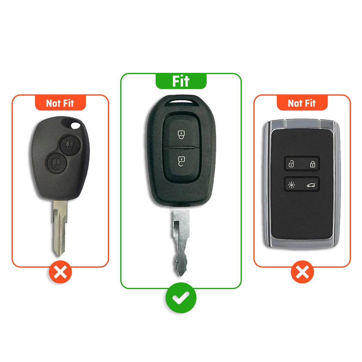 Metal Silicone Key Cover Compatible for Renault Triber | Kwid | Duster | Datsun redi-GO Flip type Key