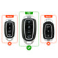 Metal Sapphire Key Cover With Key Chain Compatible with Hyundai: i20, Verna 2023 onwards (4 button smart key)