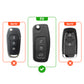 Metal Silicone Key Cover Compatible for Ford EcoSport | Aspire | Freestyle Flip Key only (3 Button Flip Key)