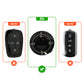 Metal Leather Brown Car Key Cover Compatible For TATA Harrier EV 4 button Smart Key.