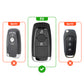 Metal Silicone Key Cover Compatible for Ford Ecosport | Endeavour | Freestyle | Aspire | Figo (2 button Smart Key)