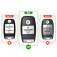 Metal Leather Brown Car Key Cover Compatible For Kia Seltos, Kia Sonet,Kia Carens,Kia Carnival (3 Button Smart Key)