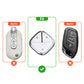 Metal Leather Car Key Cover Compatible for MG COMET EV Electric 3 Button Smart Key