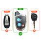 Metal Sapphire Key Cover With Key Chain Compatible with Suzuki Nippon 3-Button Smart Key
