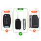 Metal Silicone Car Key Cover Compatible For kia : Seltos, Sonet, Carens, Carens Clavis (3 Button Flip Key)