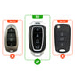 Metal Leather Brown Key Cover Compatible For Hyundai: i20, Verna 2023 onwards (4 button smart key)