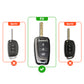 Metal silicon Car Key Cover Compatible For Hyundai Kona, Verna, Tucson, Venue, Aura (3 Button Flip Key)