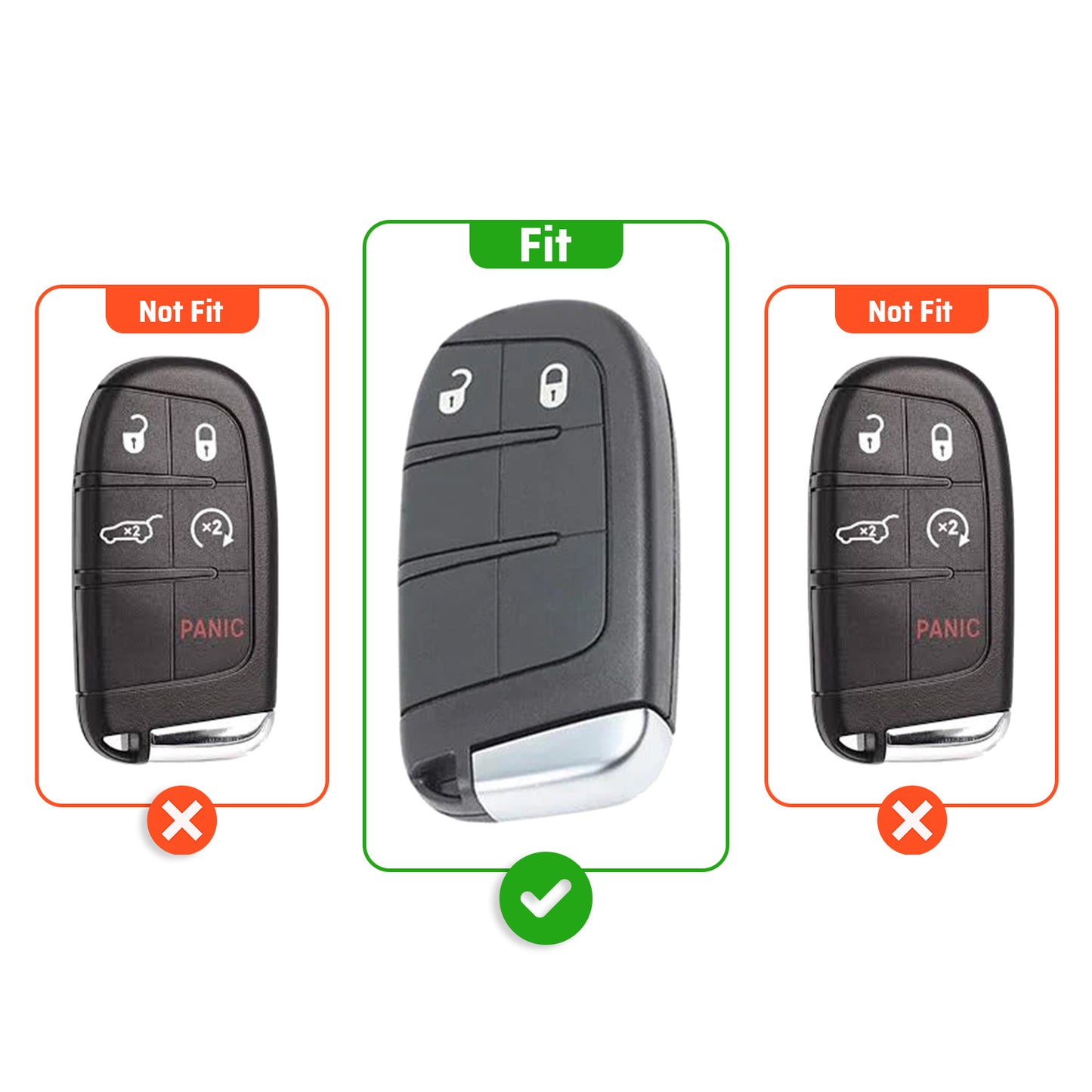 Metal Silicone Car Key Cover Compatible For Jeep Compass, Jeep Compass Trailhawk Smart Key