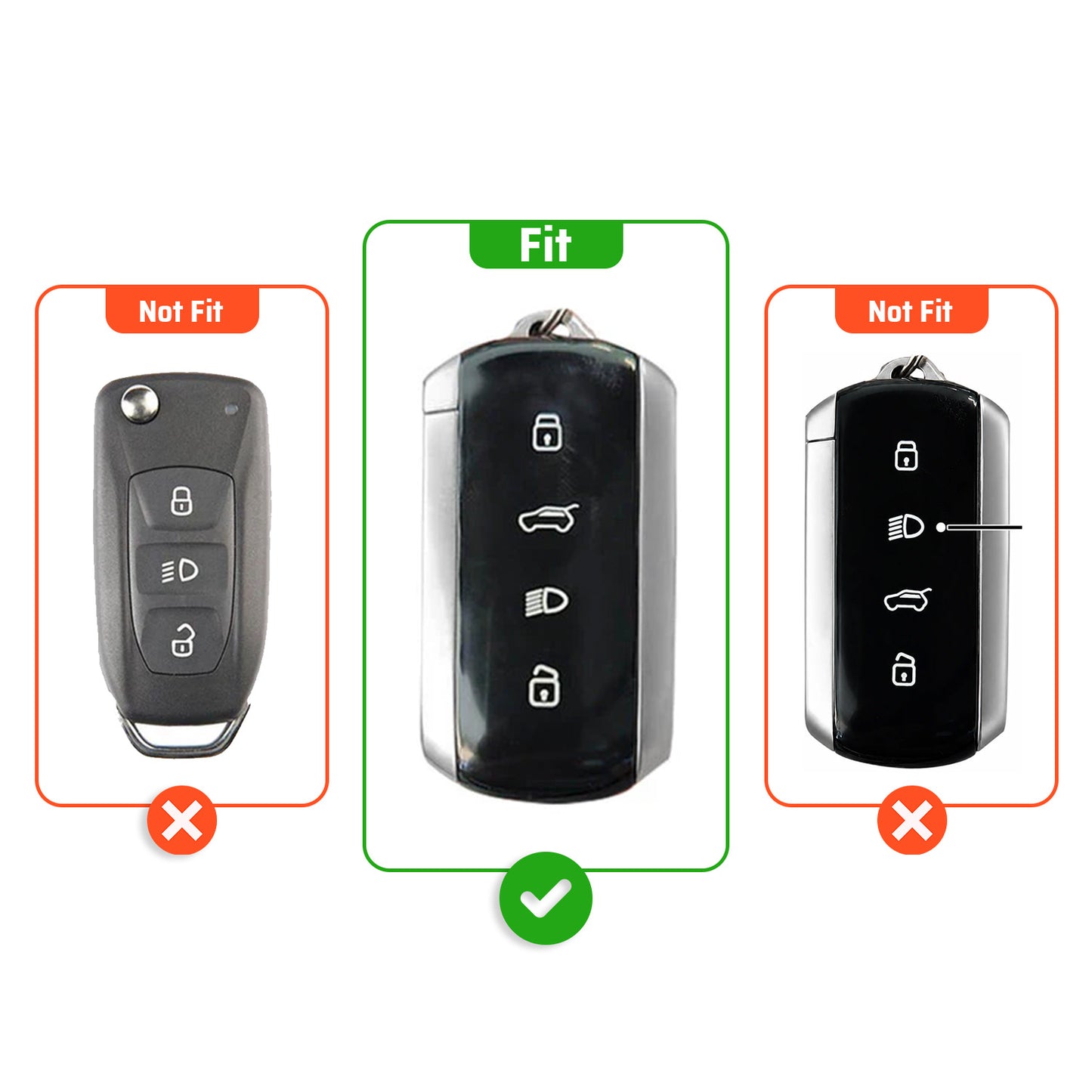 Metal Silicone Key Cover Compatible for Tata Sierra 2025, Curvv, Curvv EV (4 Button Smart Key)
