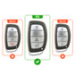 Metal Sapphire Key Cover With Key Chain Compatible with Hyundai: Alcazar, Creta 2021 onwards (4 button smart key)