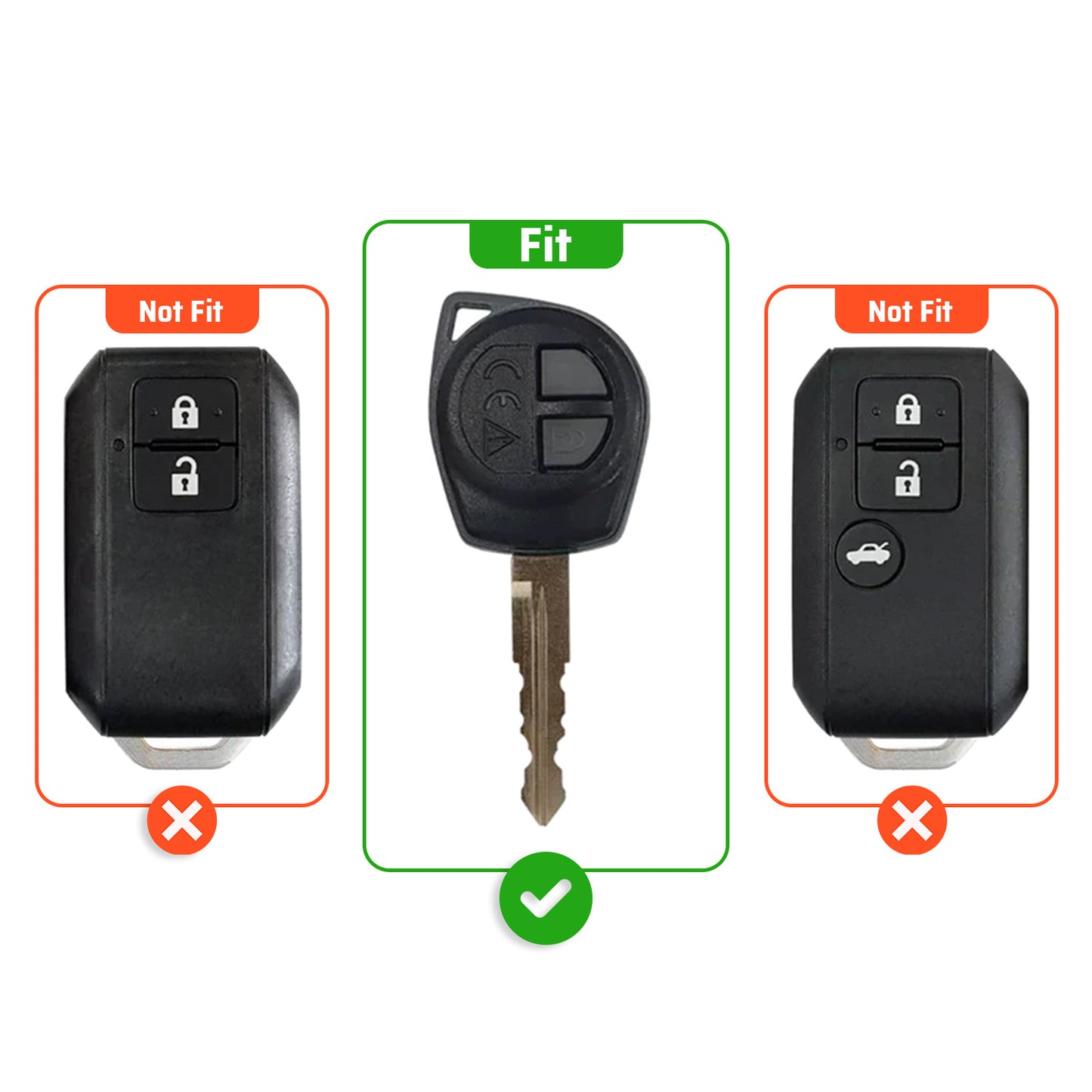 Metal Key Cover Compatible For Suzuki: Swift, Dzire, WagonR, Brezza, Grand Vitara, Fronx, Jimny, XL6, Ignis, Ertiga, Baleno,Celerio,Ciaz