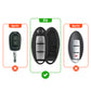 Metal Silicone Key Cover Compatible for Nissan Sunny | Terrano | Magnite (2 button smart key)