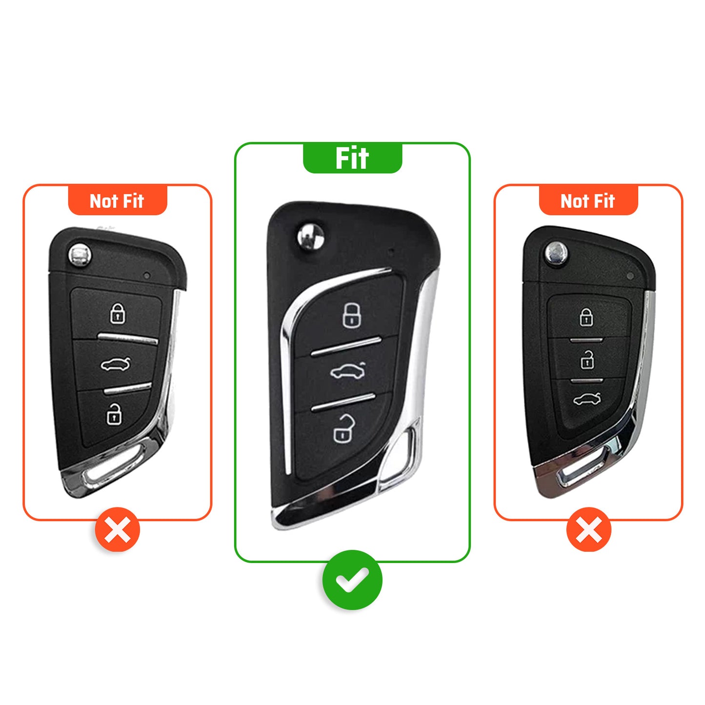 Metal Key Cover With Key Chain Compatible With LX-B30 Model Universal Flip Key