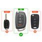 Metal Silicone Key Cover Compatible For Hyundai: Santa Fe (4 Button Flip Key)