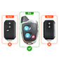 Metal Sapphire Key Cover With Key Chain Compatible with Suzuki Nippon 3-Button Smart Key