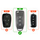 Metal Key Cover With Key Chain Compatible with Tata: Nexon, Harrier, Safari, Altroz, Punch, Tiago, Tigor, Zest, Bolt, Hexa (3 button Flip Key)