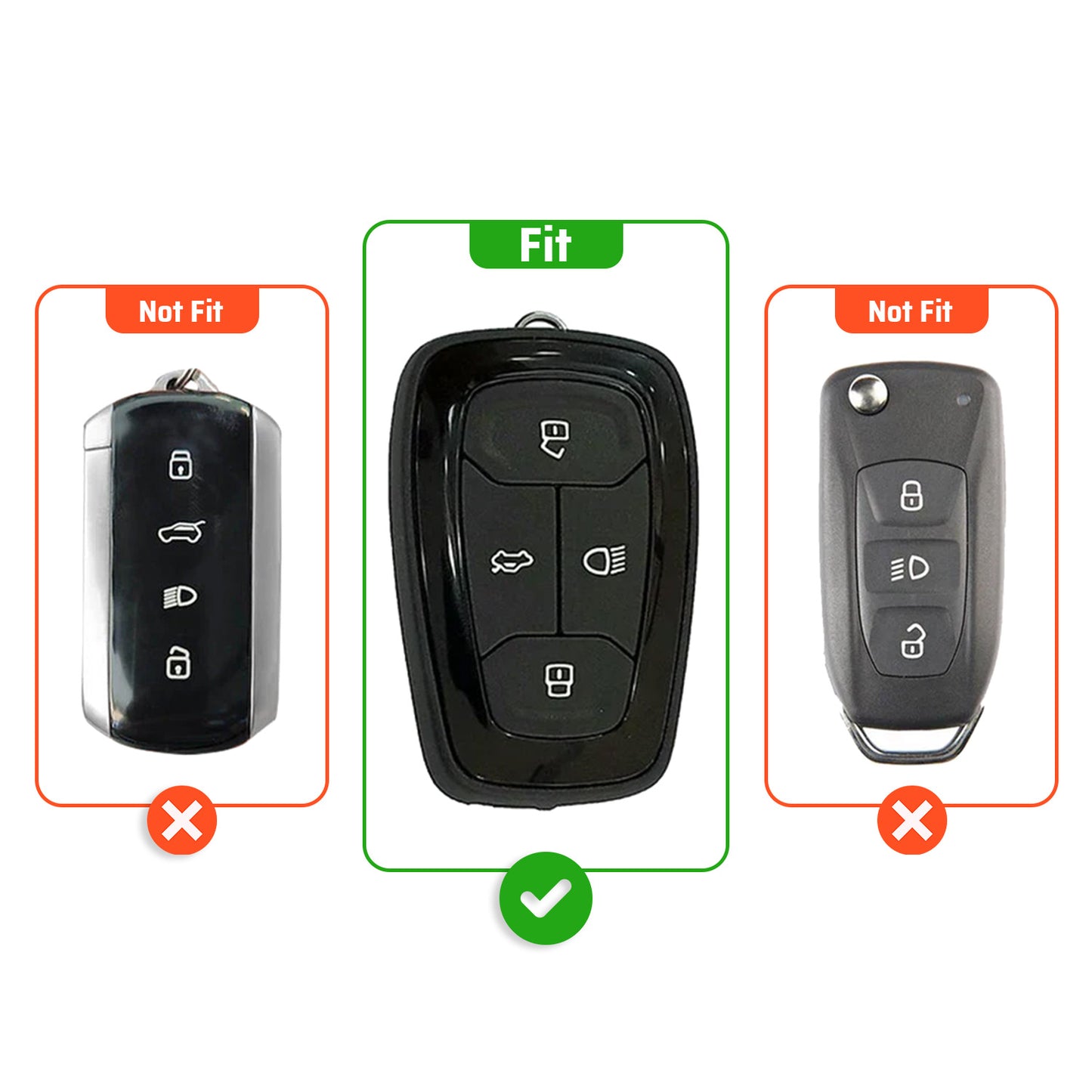 Metal Key Cover Compatible For Tata: Nexon, Harrier,Tiago, Tigor BS6, Tigor EV, Safari 2021, Altroz, Safari Gold, Gravitas, Punch (4 button smart key)